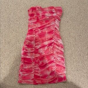 superdown Pink and White Mini Dress
